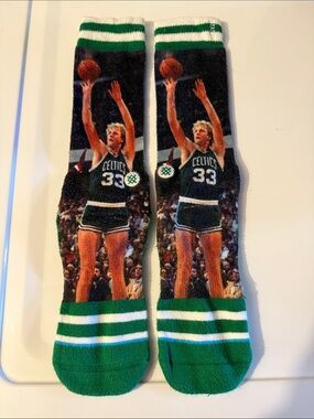 StanceCeltics #33 Larry Bird Basketball Graphic Crew Socks - Green/White/Black
